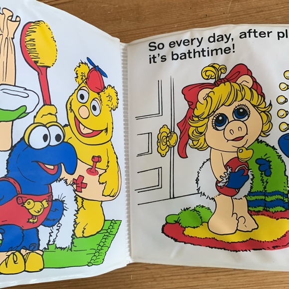 Vintage 1984 Jim Henson’s Muppet Babies vintage bath time book Retro 80s - Picture 8 of 10